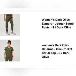 FIGS OLIVE SCRUBS NWT! ORIGINAL PACKAGING UNOPENED!!